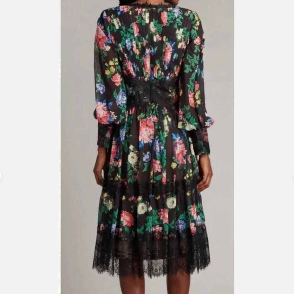 TADASHI SHOJI Lorely Midi Dress In Multi (16) - Picture 3 of 9